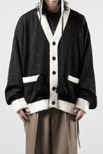 Load image into Gallery viewer, mastermind JAPAN CASHMERE TWEED CARDIGAN (BLACK)