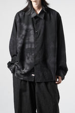 画像をギャラリービューアに読み込む, KLASICA "SH-053-MU" PLAIN BIG SHIRTS / ”KAGO-ZOME" DYED MUSLIN (BLACK GRAY)