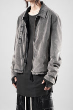 Load image into Gallery viewer, thom/krom TRUCKER JACKET / VELVET STRETCH (USED GREY)