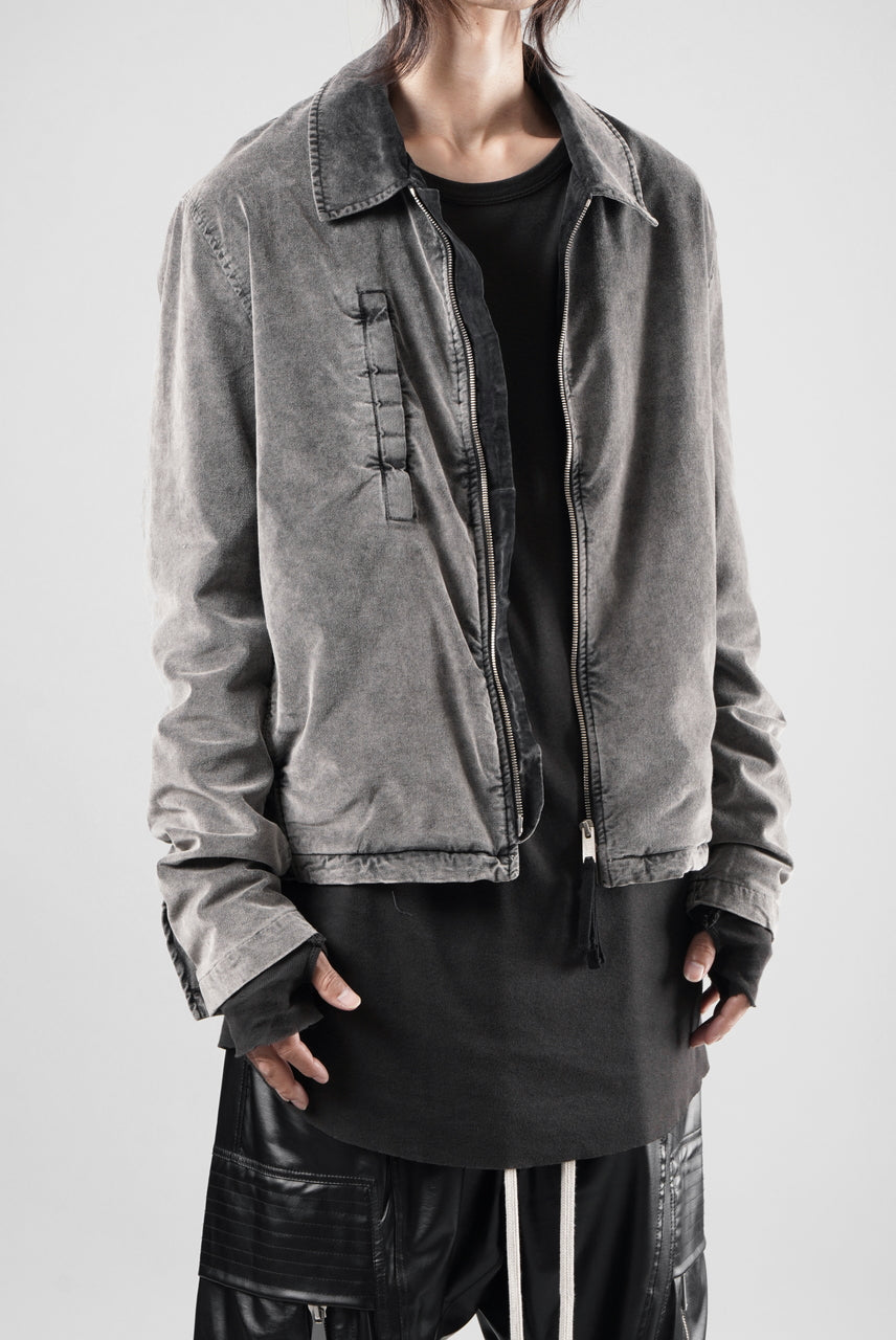 Load image into Gallery viewer, thom/krom TRUCKER JACKET / VELVET STRETCH (USED GREY)