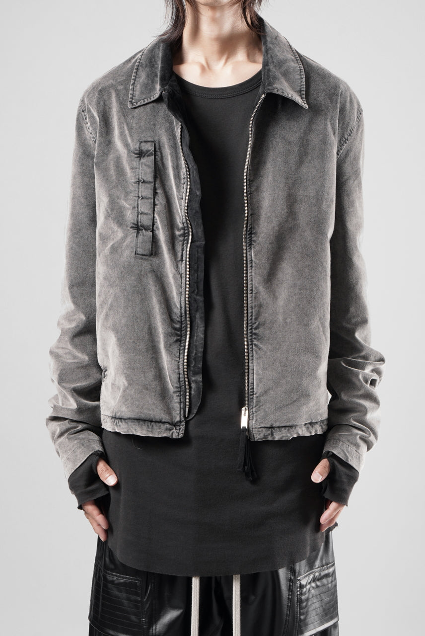 Load image into Gallery viewer, thom/krom TRUCKER JACKET / VELVET STRETCH (USED GREY)