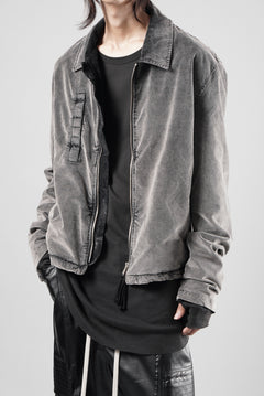 Load image into Gallery viewer, thom/krom TRUCKER JACKET / VELVET STRETCH (USED GREY)