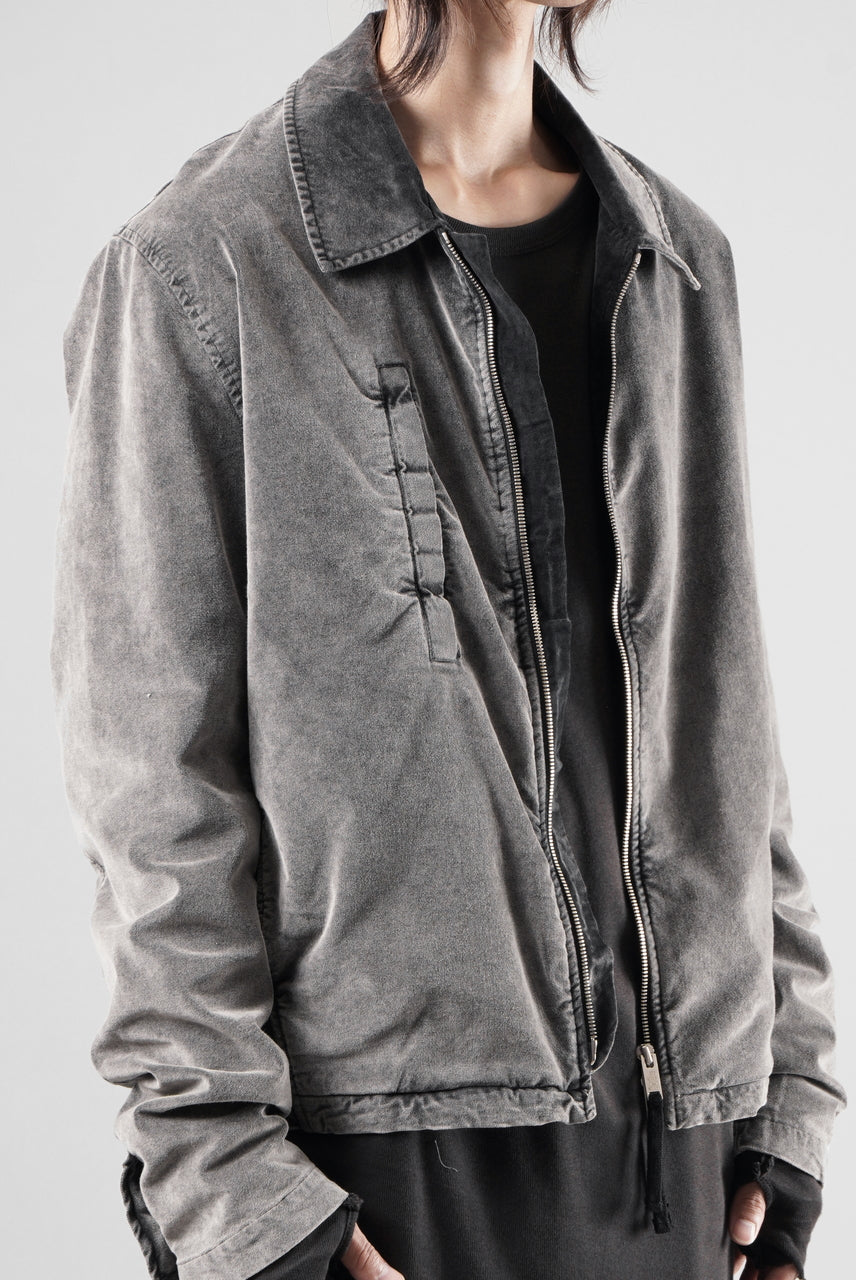 Load image into Gallery viewer, thom/krom TRUCKER JACKET / VELVET STRETCH (USED GREY)