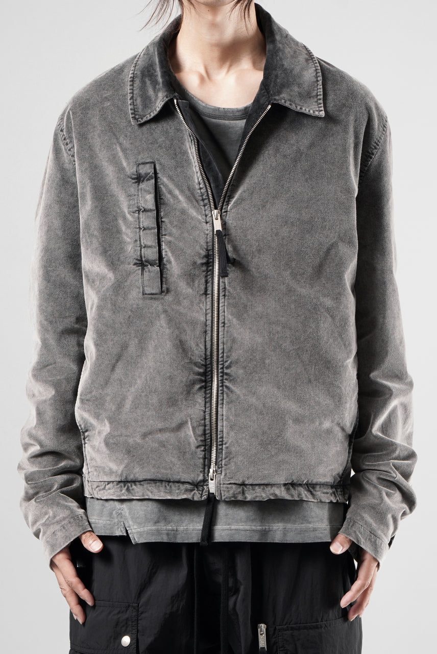 Load image into Gallery viewer, thom/krom TRUCKER JACKET / VELVET STRETCH (USED GREY)