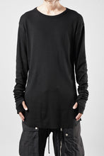 画像をギャラリービューアに読み込む, thom/krom OUTSIDE SEAMS LONG SLEEVE T-SHIRT / LIGHT &amp; SOFT RIB COTTON (BLACK)