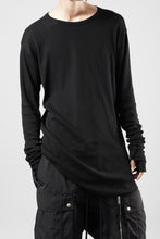 画像をギャラリービューアに読み込む, thom/krom OUTSIDE SEAMS LONG SLEEVE T-SHIRT / LIGHT &amp; SOFT RIB COTTON (BLACK)