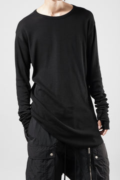 画像をギャラリービューアに読み込む, thom/krom OUTSIDE SEAMS LONG SLEEVE T-SHIRT / LIGHT &amp; SOFT RIB COTTON (BLACK)