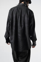 画像をギャラリービューアに読み込む, KLASICA "SH-053-MU" PLAIN BIG SHIRTS / ”KAGO-ZOME" DYED MUSLIN (BLACK GRAY)