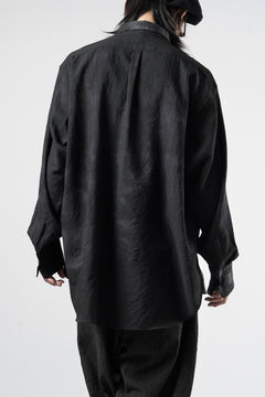 画像をギャラリービューアに読み込む, KLASICA "SH-053-MU" PLAIN BIG SHIRTS / ”KAGO-ZOME" DYED MUSLIN (BLACK GRAY)