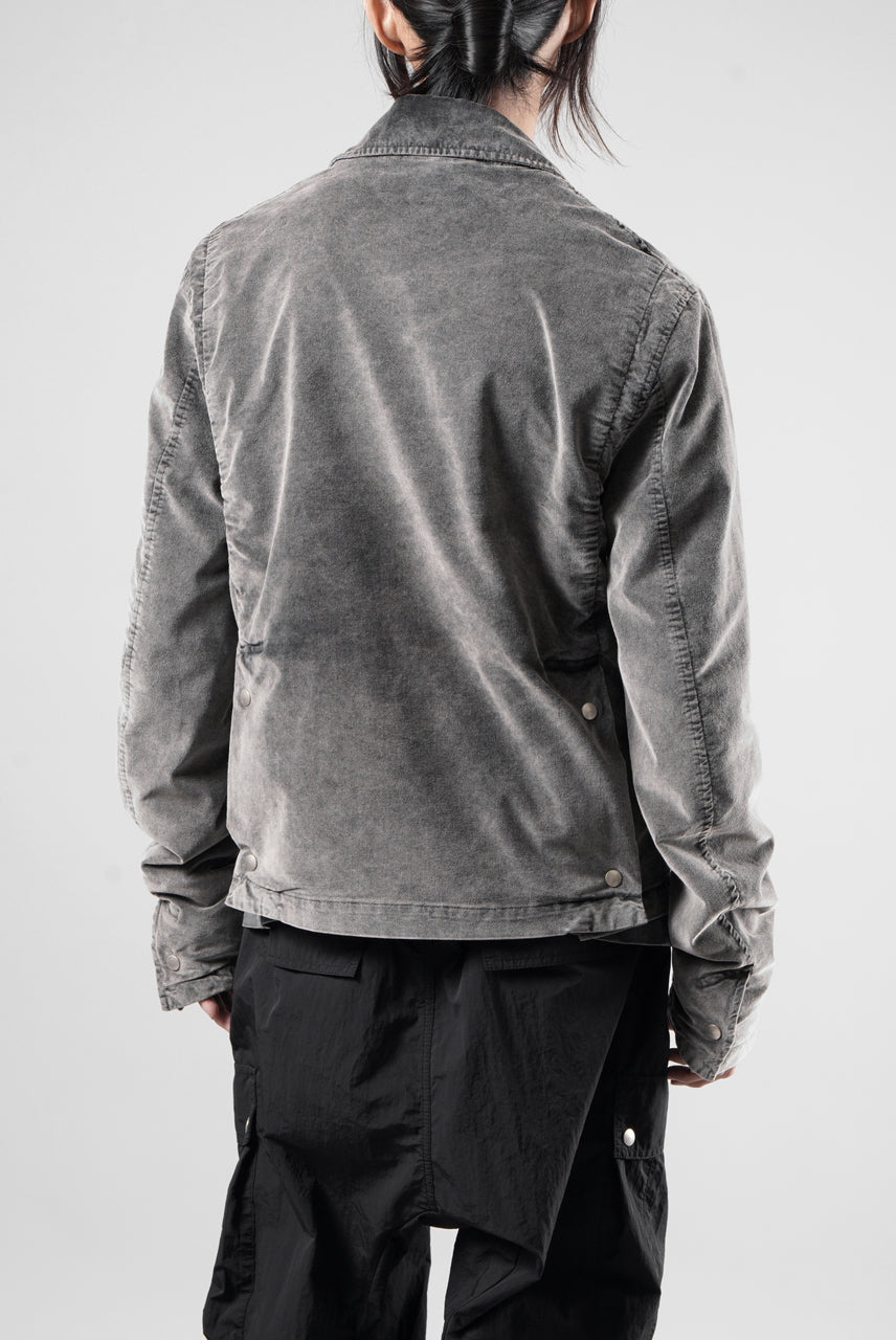 Load image into Gallery viewer, thom/krom TRUCKER JACKET / VELVET STRETCH (USED GREY)