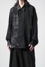 画像をギャラリービューアに読み込む, KLASICA "SH-053-MU" PLAIN BIG SHIRTS / ”KAGO-ZOME" DYED MUSLIN (BLACK GRAY)