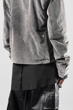 Load image into Gallery viewer, thom/krom TRUCKER JACKET / VELVET STRETCH (USED GREY)