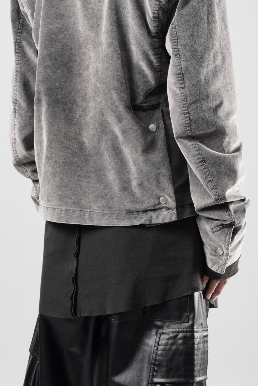 Load image into Gallery viewer, thom/krom TRUCKER JACKET / VELVET STRETCH (USED GREY)