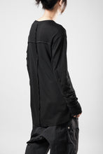 画像をギャラリービューアに読み込む, thom/krom OUTSIDE SEAMS LONG SLEEVE T-SHIRT / LIGHT &amp; SOFT RIB COTTON (BLACK)