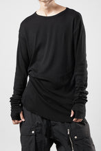 画像をギャラリービューアに読み込む, thom/krom OUTSIDE SEAMS LONG SLEEVE T-SHIRT / LIGHT &amp; SOFT RIB COTTON (BLACK)