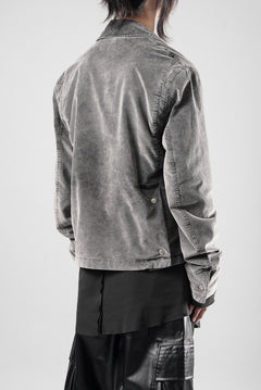 Load image into Gallery viewer, thom/krom TRUCKER JACKET / VELVET STRETCH (USED GREY)