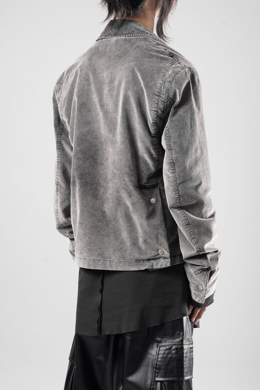Load image into Gallery viewer, thom/krom TRUCKER JACKET / VELVET STRETCH (USED GREY)