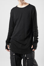 画像をギャラリービューアに読み込む, thom/krom OUTSIDE SEAMS LONG SLEEVE T-SHIRT / LIGHT &amp; SOFT RIB COTTON (BLACK)