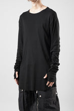画像をギャラリービューアに読み込む, thom/krom OUTSIDE SEAMS LONG SLEEVE T-SHIRT / LIGHT &amp; SOFT RIB COTTON (BLACK)