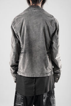 Load image into Gallery viewer, thom/krom TRUCKER JACKET / VELVET STRETCH (USED GREY)