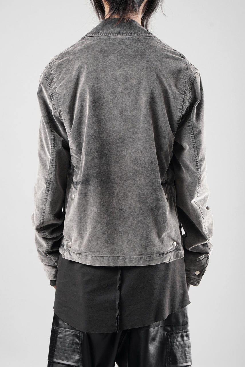 Load image into Gallery viewer, thom/krom TRUCKER JACKET / VELVET STRETCH (USED GREY)