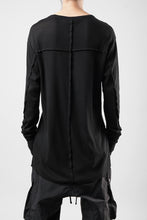 画像をギャラリービューアに読み込む, thom/krom OUTSIDE SEAMS LONG SLEEVE T-SHIRT / LIGHT &amp; SOFT RIB COTTON (BLACK)