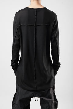画像をギャラリービューアに読み込む, thom/krom OUTSIDE SEAMS LONG SLEEVE T-SHIRT / LIGHT &amp; SOFT RIB COTTON (BLACK)