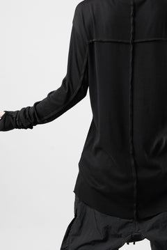 画像をギャラリービューアに読み込む, thom/krom OUTSIDE SEAMS LONG SLEEVE T-SHIRT / LIGHT &amp; SOFT RIB COTTON (BLACK)