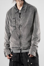 Load image into Gallery viewer, thom/krom TRUCKER JACKET / VELVET STRETCH (USED GREY)