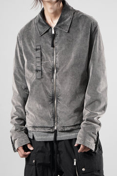 Load image into Gallery viewer, thom/krom TRUCKER JACKET / VELVET STRETCH (USED GREY)