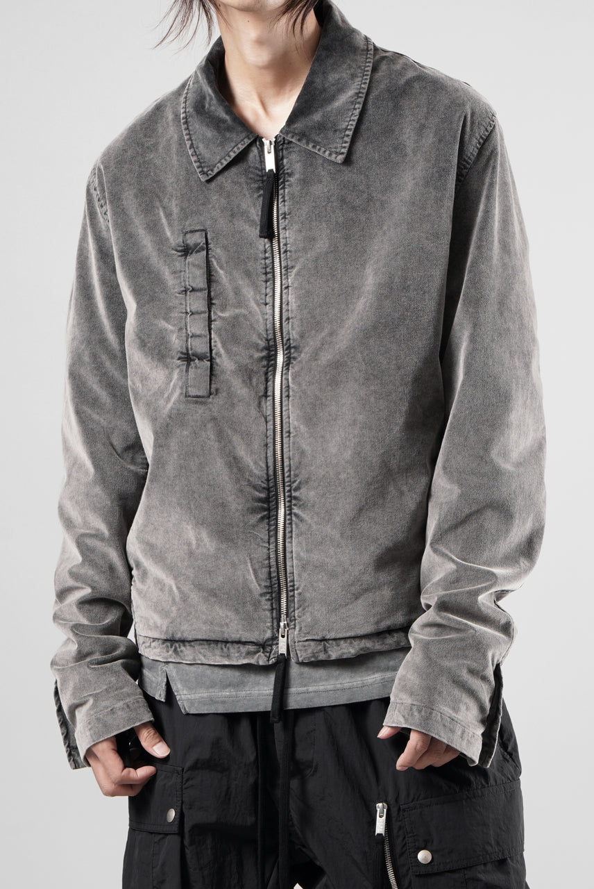 Load image into Gallery viewer, thom/krom TRUCKER JACKET / VELVET STRETCH (USED GREY)