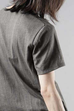 Load image into Gallery viewer, black crow x LOOM exclusive short sleeve tops / Non-Torque Cotton Yarn (M.CARBON - 中墨)
