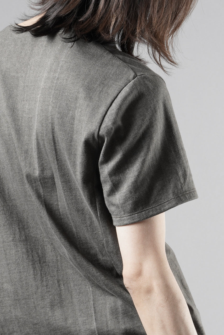 Load image into Gallery viewer, black crow x LOOM exclusive short sleeve tops / Non-Torque Cotton Yarn (M.CARBON - 中墨)