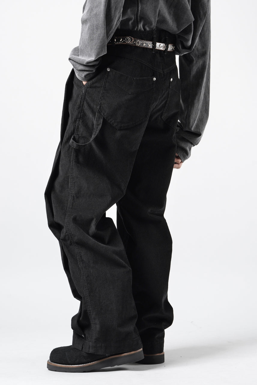 画像をギャラリービューアに読み込む, Professor.E CORDUROY CARPENTER PANTS (BLACK)