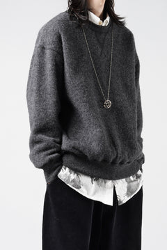 Load image into Gallery viewer, PORTER CLASSIC BABY ALPACA / CASHMERE DOUBLE FACE CREWNECK (CHARCOAL GREY)