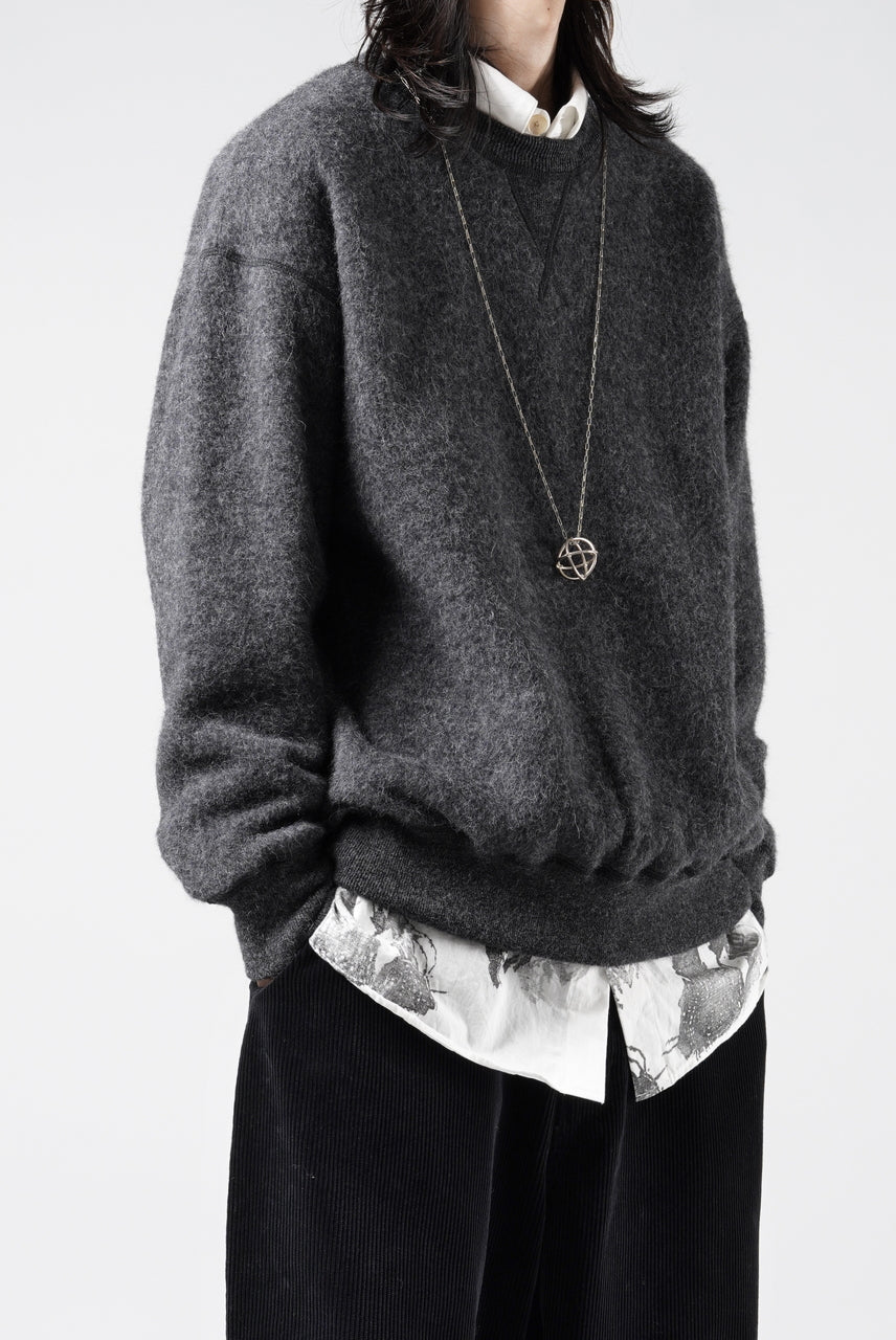Load image into Gallery viewer, PORTER CLASSIC BABY ALPACA / CASHMERE DOUBLE FACE CREWNECK (CHARCOAL GREY)