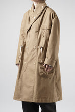画像をギャラリービューアに読み込む, A TENTATIVE ATELIER exclusive Josef K. SHAWL COLLAR MILITARY COAT w FLEECE LINING (TAN)
