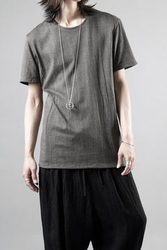 Load image into Gallery viewer, black crow x LOOM exclusive short sleeve tops / Non-Torque Cotton Yarn (M.CARBON - 中墨)