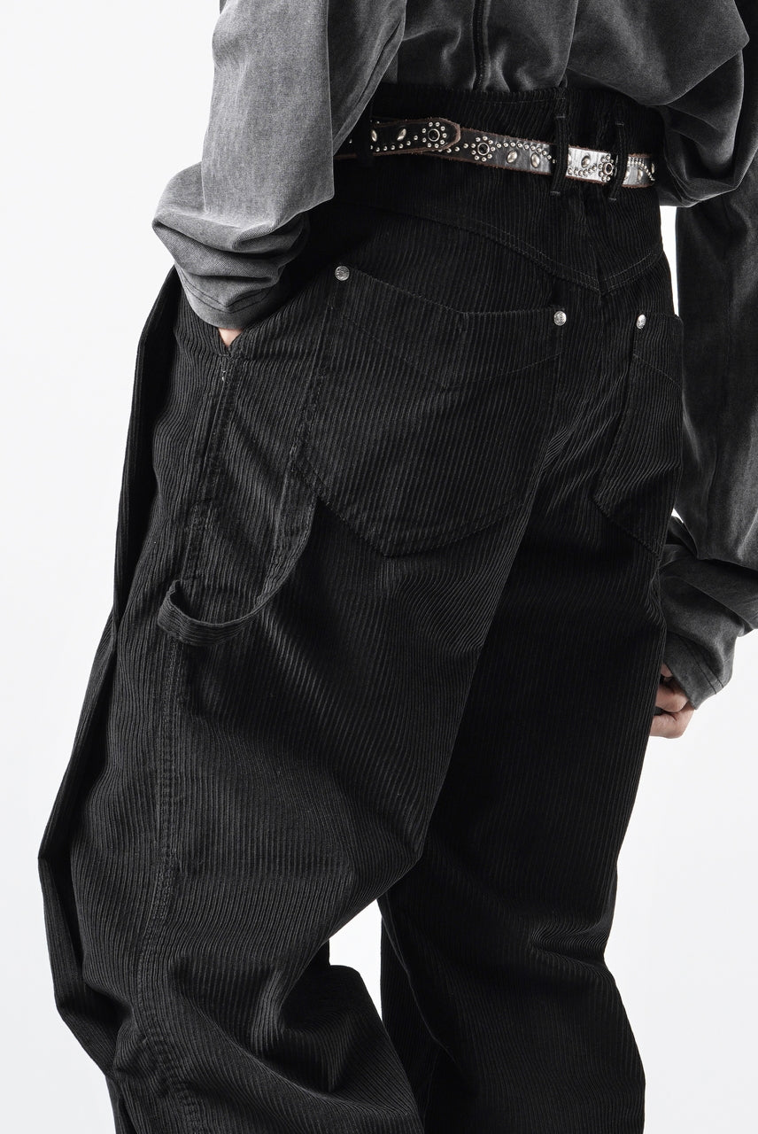 画像をギャラリービューアに読み込む, Professor.E CORDUROY CARPENTER PANTS (BLACK)