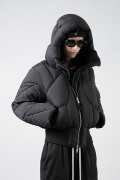 画像をギャラリービューアに読み込む, thom/krom HIGH NECK &amp; BIG HOODIE JACKET / WARM PUFFER (BLACK)