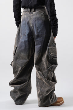 画像をギャラリービューアに読み込む, A.F ARTEFACT CURVED WIDE CARGO PANTS / ENZYME WASHED DENIM (BEIGE)