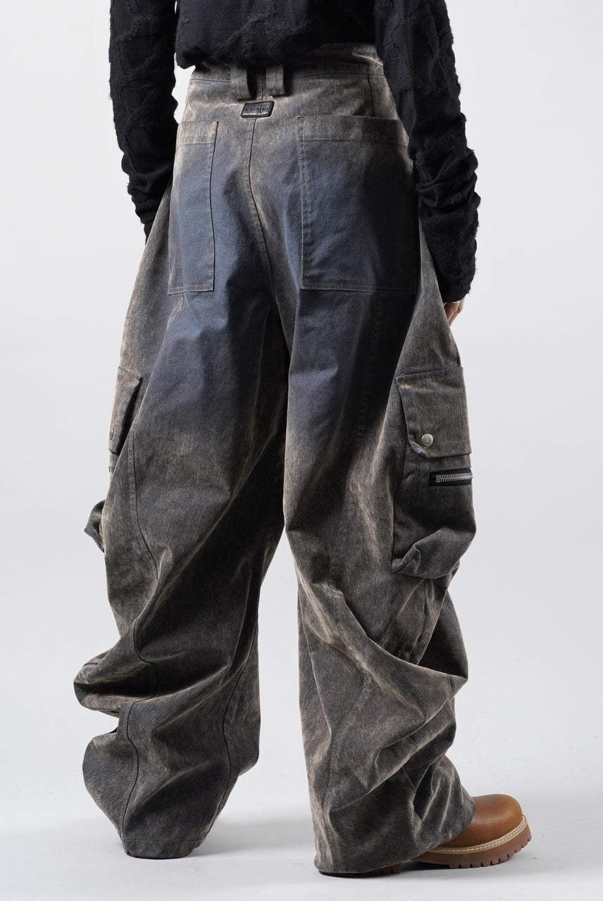 画像をギャラリービューアに読み込む, A.F ARTEFACT CURVED WIDE CARGO PANTS / ENZYME WASHED DENIM (BEIGE)