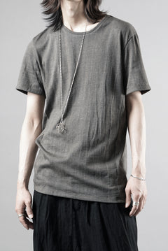 Load image into Gallery viewer, black crow x LOOM exclusive short sleeve tops / Non-Torque Cotton Yarn (M.CARBON - 中墨)