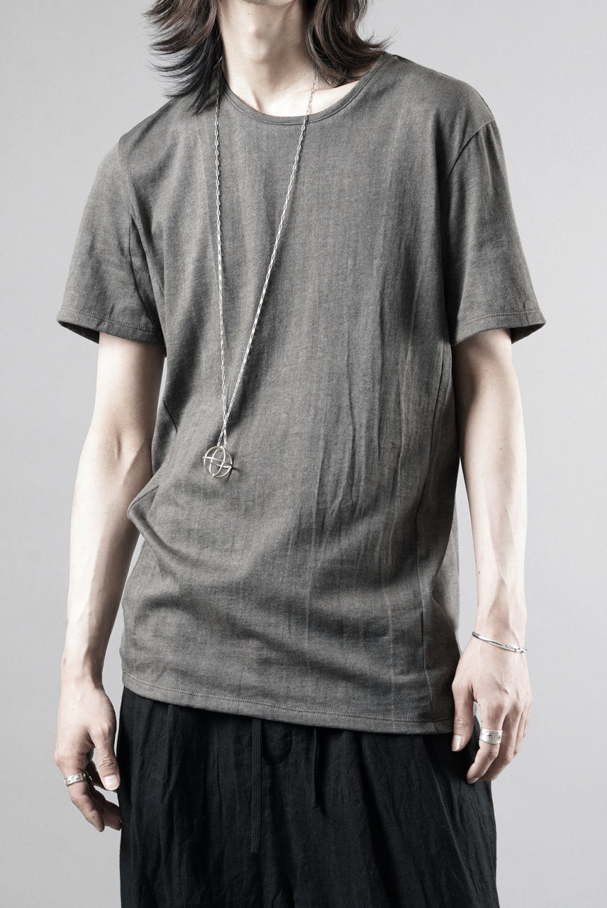 Load image into Gallery viewer, black crow x LOOM exclusive short sleeve tops / Non-Torque Cotton Yarn (M.CARBON - 中墨)