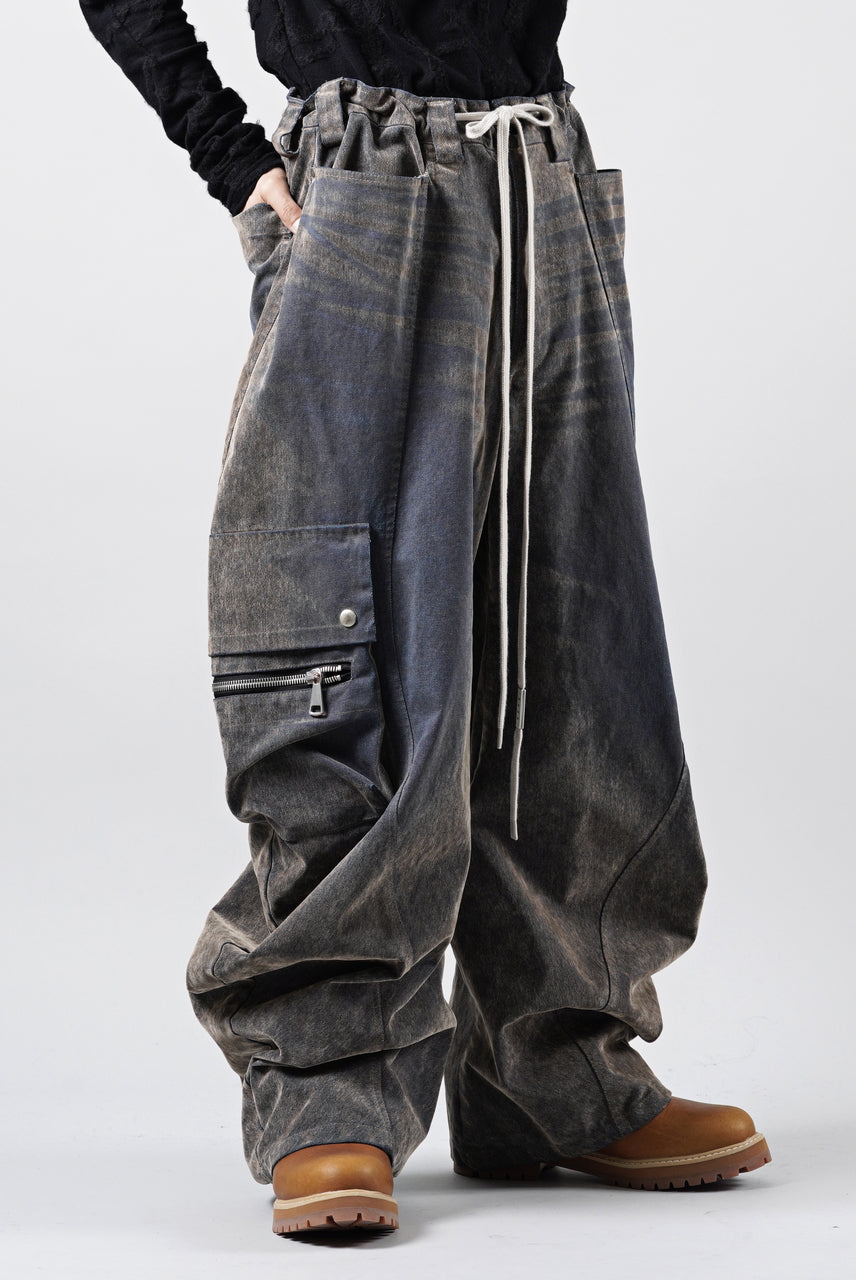 画像をギャラリービューアに読み込む, A.F ARTEFACT CURVED WIDE CARGO PANTS / ENZYME WASHED DENIM (BEIGE)