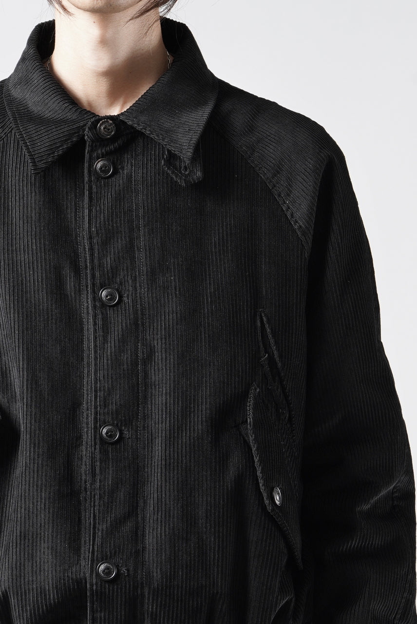 画像をギャラリービューアに読み込む, Professor.E CORDUROY HARRINGTON JACKET (BLACK)