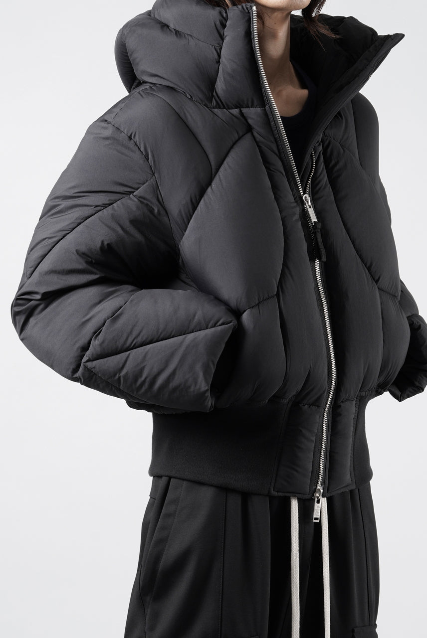 画像をギャラリービューアに読み込む, thom/krom HIGH NECK &amp; BIG HOODIE JACKET / WARM PUFFER (BLACK)