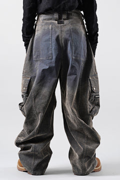 画像をギャラリービューアに読み込む, A.F ARTEFACT CURVED WIDE CARGO PANTS / ENZYME WASHED DENIM (BEIGE)