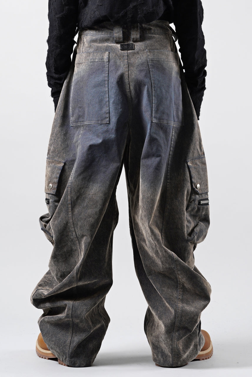 画像をギャラリービューアに読み込む, A.F ARTEFACT CURVED WIDE CARGO PANTS / ENZYME WASHED DENIM (BEIGE)
