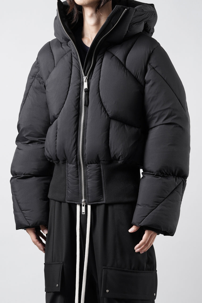 画像をギャラリービューアに読み込む, thom/krom HIGH NECK &amp; BIG HOODIE JACKET / WARM PUFFER (BLACK)